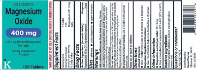 Magnesium Oxide Tablets 400 mg (Magnesium Oxide 400 mg)